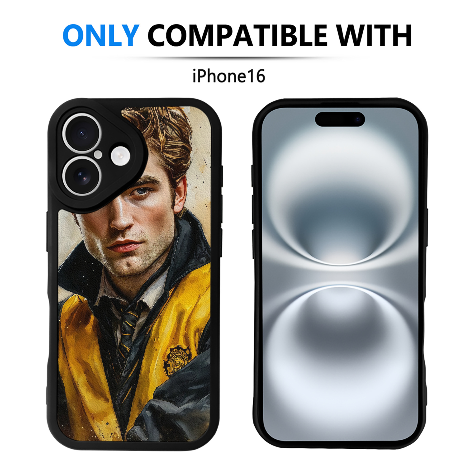 （画像用） Harry Potter ハリー・ポッターシリーズ 【iPhone 16シリーズ対応】シリコンスマホケース（レザー調） 材質：シリコン